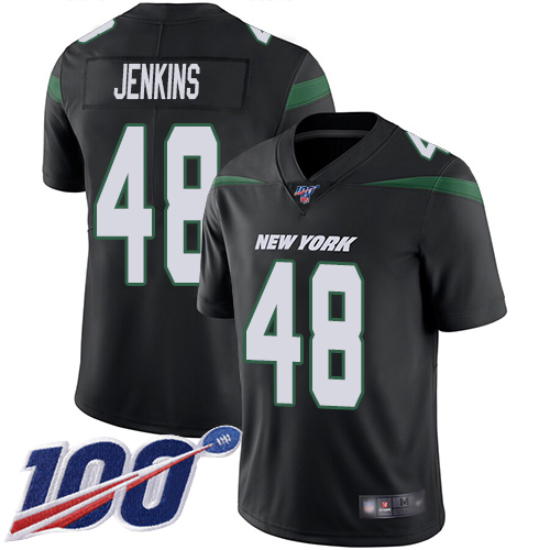 New York Jets Limited Black Youth Jordan Jenkins Alternate Jersey NFL Football #48 100th Season Vapor Untouchable->->Youth Jersey